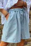 Arbi Gingham Short Denim