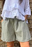 Arbi Gingham Short Khaki