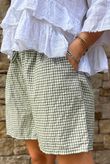 Arbi Gingham Short Khaki