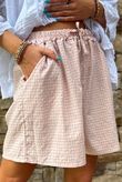 Arbi Gingham Short Rose