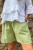 Arbi Gingham Short Soft Olive