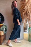 Arbi Needlecord Cocoon Blouse Black