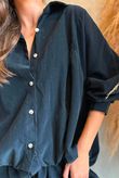 Arbi Needlecord Cocoon Blouse Black