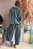 Arbi Needlecord Cocoon Blouse Khaki