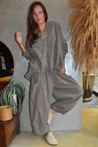 Arbi Needlecord Cocoon Blouse Mocha