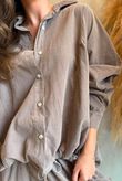 Arbi Needlecord Cocoon Blouse Mocha