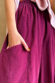 Arbi Needlecord Relaxed Barrel Pant Aubergine