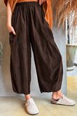 Arbi Needlecord Relaxed Barrel Pant Coffee Bean