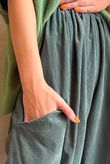 Arbi Needlecord Relaxed Barrel Pant Khaki