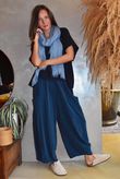 Arbi Needlecord Relaxed Barrel Pant Navy