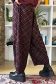 Arbi Needlecord Tartan Barrel Pant Fig