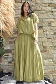 Asher Cap Sleeve Blouse Olive
