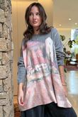  Astral Oversized Knit Top Tuscan Grey