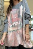  Astral Oversized Knit Top Tuscan Grey