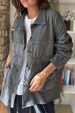 Bailey Quilt And Crochet Jacket Charcoal