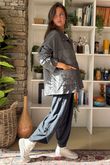 Bailey Quilt And Crochet Jacket Charcoal