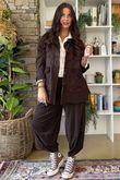 Bailey Quilt And Crochet Jacket Chocolate