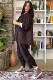 Bailey Quilt And Crochet Jacket Chocolate