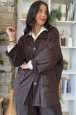 Bailey Quilt And Crochet Jacket Chocolate
