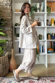 Bailey Quilt And Crochet Jacket Stone