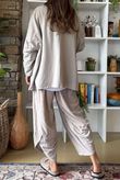 Bailey Quilt And Crochet Jacket Stone
