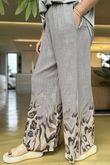 Baku Linen Blend Ombre Pant Mocha /3 