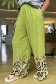 Baku Linen Blend Ombre Pant Olive - 