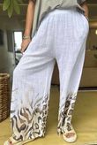 Baku Linen Blend Ombre Pant White /5 