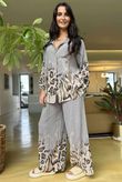 Baku Linen Blend Ombre Shirt Mocha - 