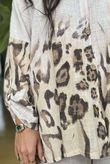 Baku Linen Blend Ombre Shirt Stone /7 