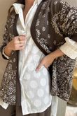 Bandana B Kimono Sweatshirt Jacket Chocolate