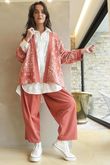 Bandana B Kimono Sweatshirt Jacket Indian Red