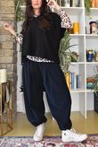 Basso Baby Cord Shirring Genie Pant Black
