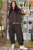 Basso Baby Cord Shirring Genie Pant Coffee Bean