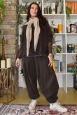 Basso Baby Cord Shirring Genie Pant Coffee Bean
