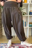 Basso Baby Cord Shirring Genie Pant Coffee Bean