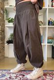 Basso Baby Cord Shirring Genie Pant Coffee Bean