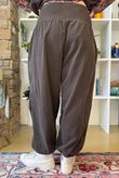 Basso Baby Cord Shirring Genie Pant Coffee Bean