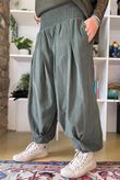 Basso Baby Cord Shirring Genie Pant Khaki