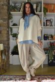 Basso Baby Cord Shirring Genie Pant Stone
