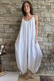 Basso Balloon Jumpsuit White