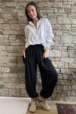 Basso Shirring Balloon Pant Black