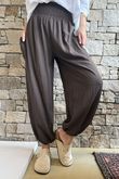 Basso Shirring Balloon Pant Chocolate