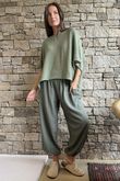 Basso Shirring Balloon Pant Khaki