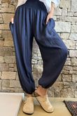 Basso Shirring Balloon Pant Navy