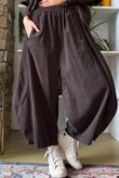 Bateau Needlecord 7/8 Barrel Culotte Pant Coffee Bean