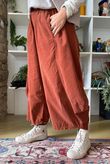 Bateau Needlecord 7/8 Barrel Culotte Pant Rust
