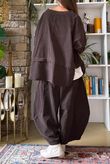 Bateau Needlecord Lazy Layer Top Coffee Bean