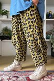 Bateau Needlecord Leopard Quirky Tapered Barrel Pant Mucky Olive