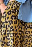 Bateau Needlecord Leopard Quirky Tapered Barrel Pant Mucky Olive